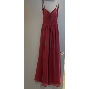 Azazie Cora in Cabernet Bridesmaid Dress